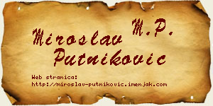 Miroslav Putniković vizit kartica